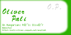 oliver pali business card